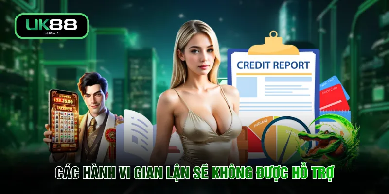 Miễn Trừ Trách Nhiệm UK88 5 Các hành vi gian lận sẽ không được hỗ trợ