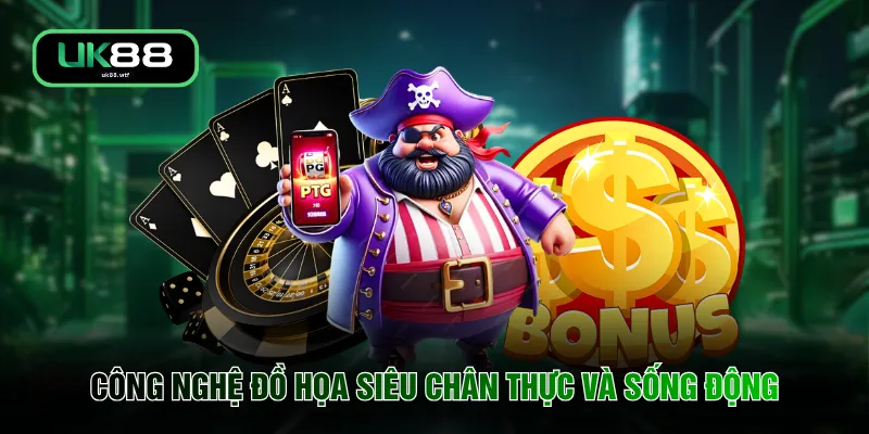 Nổ Hũ UK88 1 Công nghệ đồ họa siêu chân thực và sống động